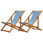 Kit 2 Espreguiçadeira Preguiçosa Dobrável Mel Sb-azul