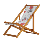 Kit 2 Espreguiçadeira Preguiçosa Dobrável Mel Sb-cinza Floral