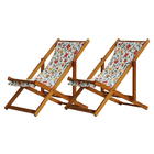 Kit 2 Espreguiçadeira Preguiçosa Dobrável Mel Sb-floral