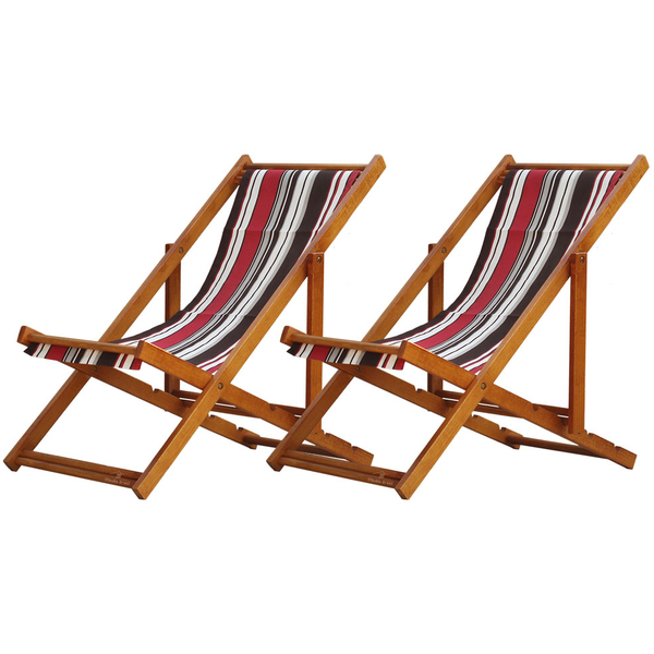 Kit 2 Espreguiçadeira Preguiçosa Dobrável Mel Sb-l Marrom/ver