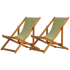 Kit 2 Espreguiçadeira Preguiçosa Dobrável Mel Sb-verde