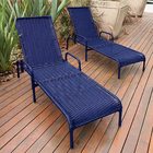 Kit 2 Espreguiçadeiras Área Externa, Catar Fibra Sintética Az