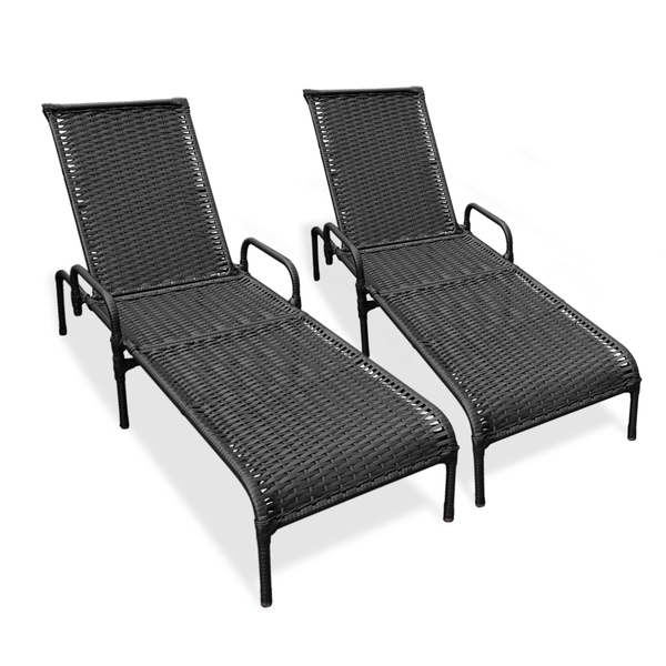 Kit 2 Espreguiçadeiras Área Externa, Catar Fibra Sintética Pr