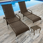 Kit 2 Espreguiçadeiras/cadeira Madrid Com Mesa Para Piscina T