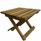 Kit 2 Espreguiçadeiras De Madeira Com Mesinha/banquinho Multi