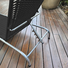 Kit 2 Espreguiçadeiras Desmontável Elegance Reclinável Preto