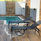 Kit 2 Espreguiçadeiras Maré Ondulada Alumínio Com Tela Sling