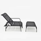 Kit 2 Espreguiçadeiras Mini Chaise Lótus Com Pufe P/ Piscina