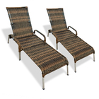 Kit 2 Espreguiçadeiras Para Piscina Com Regulagem Madrid Argi