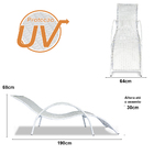 Kit 2 Espreguiçadeiras Piscina Fibra Sintética Copacabana Bra