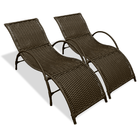 Kit 2 Espreguiçadeiras Piscina Fibra Sintética Copacabana Tab