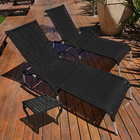 Kit 2 Espreguiçadeiras Piscina Reclinável Alumínio Fibra Sint