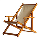 Kit 2 Espreguiçadeiras Preguiçosa Dobrável Envernizada Mel Em