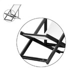 Kit 2 Espreguiçadeiras Preguiçosa Dobrável Sem Braço Black Em