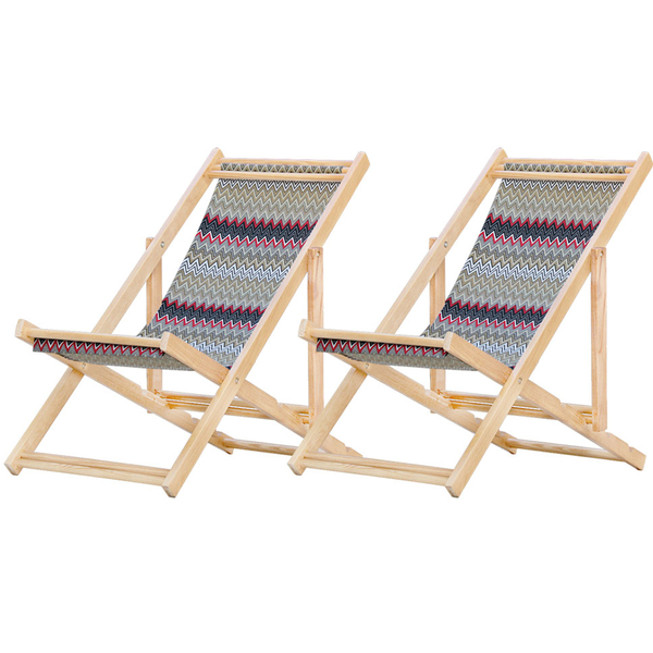 Kit 2 Espreguiçadeiras Preguiçosa Dobrável Sem Braço Madeira