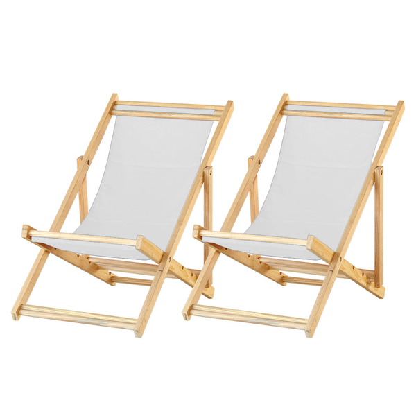 Kit 2 Espreguiçadeiras Preguiçosa Dobrável Sem Braço Madeira
