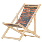 Kit 2 Espreguiçadeiras Preguiçosa Dobrável Sem Braço Madeira