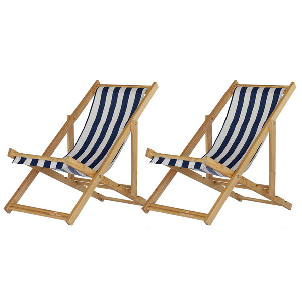 Kit 2 Espreguiçadeiras Preguiçosa Dobrável Sem Braço Madeira