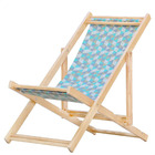 Kit 2 Espreguiçadeiras Preguiçosa Dobrável Sem Braço Madeira