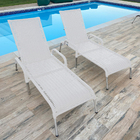 Kit 2 Espreguiçadeiras Reclinável Alumínio Madrid Branca