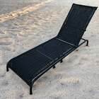 Kit 2 Espreguiçadeiras Reclinável Elegance Preta