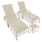 Kit 2 Espreguiçadeiras Reclinável Madrid Com Mesa De Centro