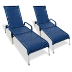 Kit 2 Espreguiçadeiras Reguláveis Madrid P/ Piscina E Jardim