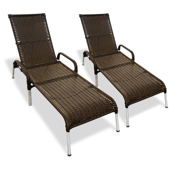 Kit 2 Espreguiçadeiras Reguláveis Madrid P/ Piscina E Jardim