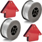 Kit - 2 Esquadro Magnético Para Solda - 12kg + 2 Arame Solda