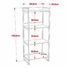 Kit 2 Estante Livreiro Prisma Estilo Industrial 60cm 4 Pratel