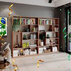 Kit 2 Estante Para Livros 180cmx240cm 4 Prateleiras Seattle Y