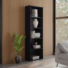 Kit 2 Estante Para Livros 4 Prateleiras Luiza Preto