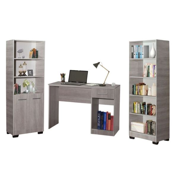 Kit 2 Estante Para Livros Mesa Escrivaninha Giovana Natural C