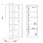 Kit 2 Estantes Escritório 2 Portas De Vidro 4 Prateleiras Can