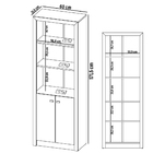 Kit 2 Estantes Escritório E Home Office 2 Portas 4 Prateleira