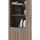 Kit 2 Estantes Escritório E Home Office 2 Portas 4 Prateleira