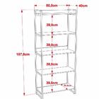 Kit 2 Estantes Estilo Industrial 80cm 5 Prateleiras Nogal