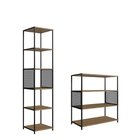 Kit 2 Estantes Industrial Telada Preto / Mel