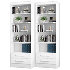 Kit 2 Estantes Livreiro 2 Gavetas E 5 Prateleiras Fancy Q01 B