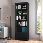 Kit 2 Estantes Livreiro 2 Gavetas E 5 Prateleiras Fancy Q01 P