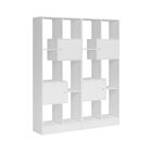 Kit 2 Estantes Livreiro 2 Portas Pierre Branco