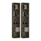 Kit 2 Estantes Livreiro Multiuso 4 Prateleiras Janaína Castan