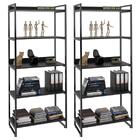 Kit 2 Estantes Livreiro Multiuso Prisma Estilo Industrial 80c