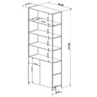 Kit 2 Estantes Livreiros Estilo Industrial Steel Quadra Vermo