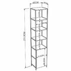 Kit 2 Estantes Livreiros Estilo Industrial Steel Quadra Vermo