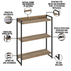 Kit 2 Estantes Multiuso Escritório Industrial 3 Prateleiras A