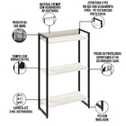 Kit 2 Estantes Multiuso Escritório Industrial 3 Prateleiras A