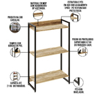 Kit 2 Estantes Multiuso Escritório Industrial 3 Prateleiras A
