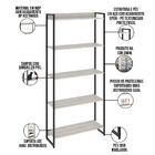 Kit 2 Estantes Multiuso Escritório Industrial 5 Prateleiras A