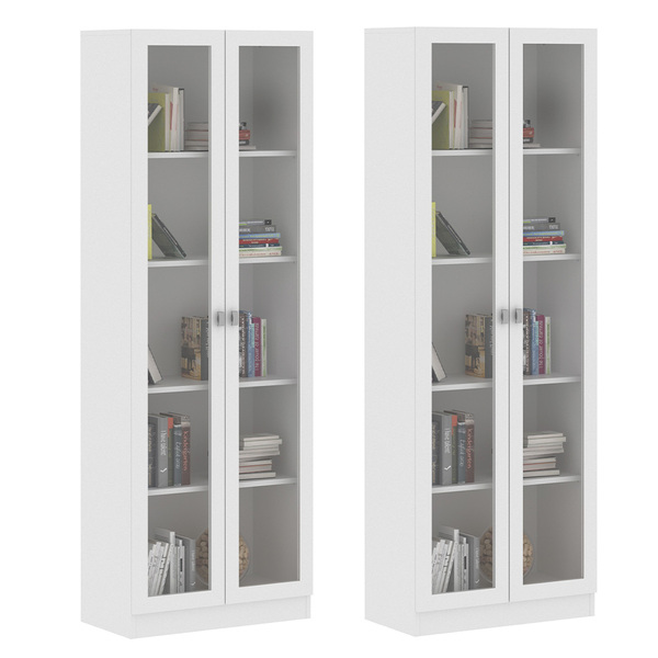 kit-2-estantes-para-escrit-rio-2-portas-de-vidro-4-prateleiras-cannes